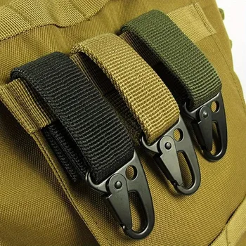 Taktische Karabiner Außen EDC Schlüsselbund Nylon Gurtband Schlüssel Halter Camping Rucksack Gürtel (3 Stück)