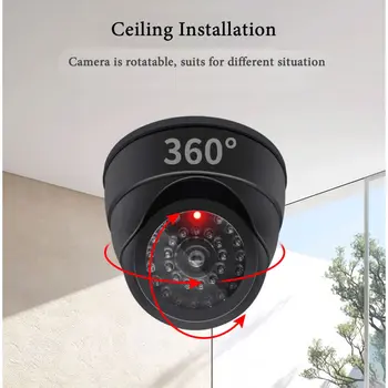 Rote blinkende LED-Licht schwarz/weiß Dummy Conch Kamera Home Office Überwachung Sicherheitssystem gefälschte