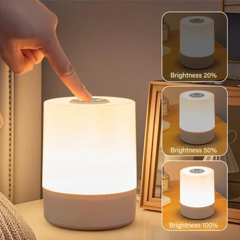 Nacht LED Touch Nacht Lichter Dimmbare Wiederaufladbare Desktop Tisch Lampe Für Lesen Schreibtisch