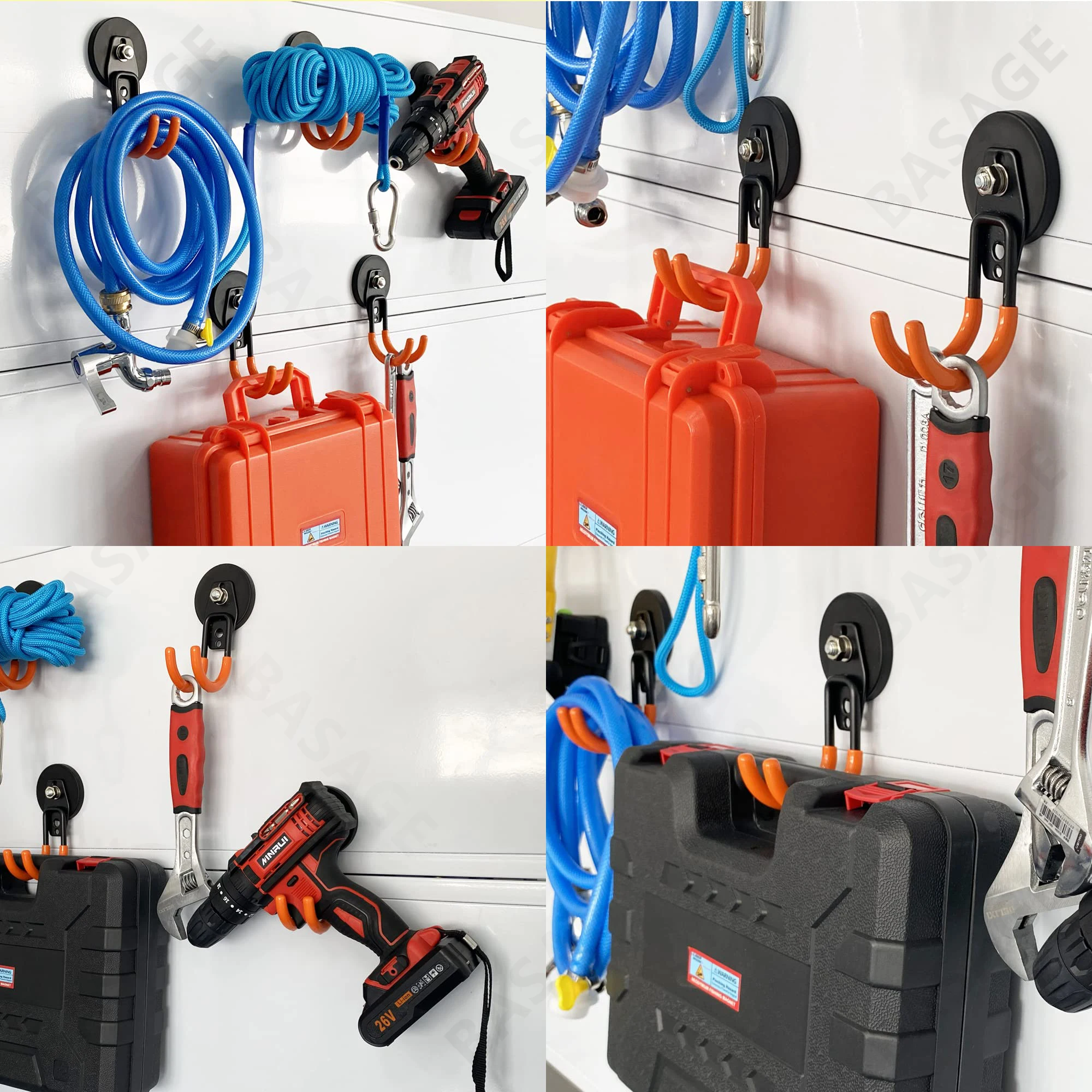 Starker Magnet-Garagenhaken, nagelfreie Installation, hohe – Bild 6