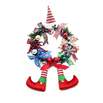 Cartoon Weihnachten Kranz Clown Bögen Tür Kranz Nette Ornament Weihnachten Haus Wand Hängen Kranz neue jahr