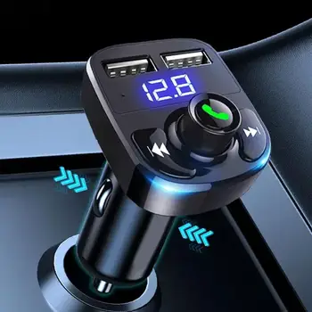 Bluetooth FM-Transmitter fürs Auto mit Freisprechen und 2× USB
