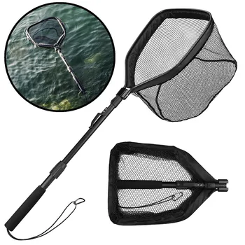 Schwimmendes Fischernetz, faltbares Kescher, einfacher Fang und Freigabe mit Teleskopstange