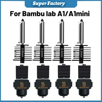 3D-Drucker-Montagezubehör, Messing-Hartstahl-Hotend-Kit für Bambu Lab A1/A1 Mini 0,2/0,4/0,6/0,8 mm