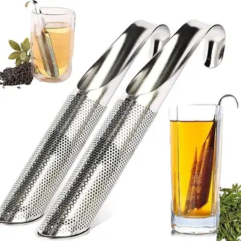 Tragbare Hause Tee Zubehör Filter Edelstahl Tee Maker Rohrleitungen Design Tee Löffel Brewer Langen Griff
