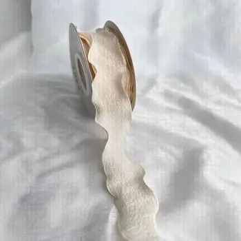 10 Yards Fischschwanz-Garnbänder, Geschenkverpackung, Blumensträuße, Wellenkante, plissiert, Geschenke