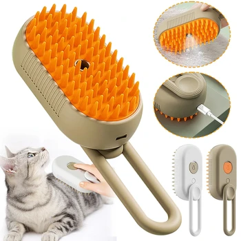 Katzenbürste Haarentferner Katzen-Dampfbürste Elektrische Reinigungsbürste Handschuh für Hunde Entfernt Haare