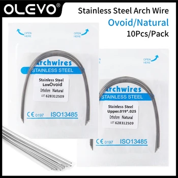 Paket zahn ärztliche kiefer ortho pä dische Bogen drähte Edelstahl bogen drähte eiförmig/natürliche (10 Stück)