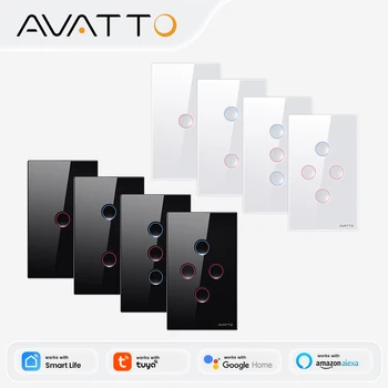 AVATTO Smart Zigbee Touch Groove Lichtschalter 220V Wasserdicht Smart Life APP Fernbedienung Kompatibel