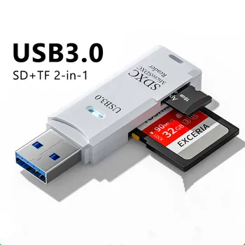 USB 3.0 Kartenleser SD TF Karte Speicherkartenleser 2 IN 1 High Speed Smart Cardreader Adapter für PC Laptop