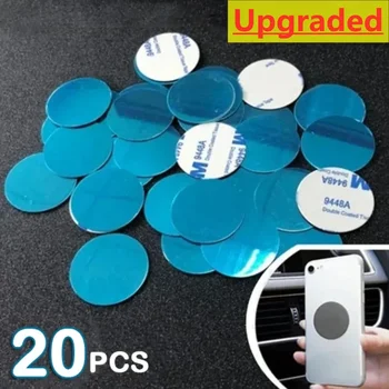Universal-Montage-Metallplatte mit selbstklebender magnetischer Halterung für Autohalter (20 Stück)