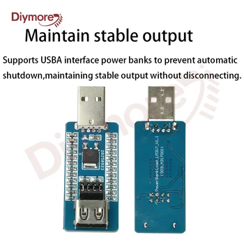 Ladeschutzmodul USB A Power Bank Virtual Load Anti-Shutdown-Modul mit umschaltbarem Ausgangsstrom