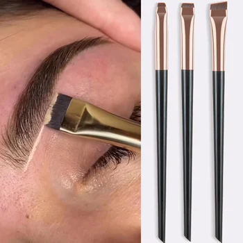 Karsyngirl 3 teile/satz Klinge Eyeliner Pinsel Augenbraue Pinsel Tragbare Flache Feine Eye Liner Stirn Kontur
