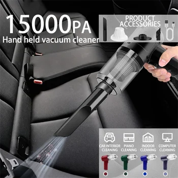 15000pa Druckluft staubs ammler Hands taub sauger Akku Hoch leistung, Auto Staubsauger Haartrockner Mini