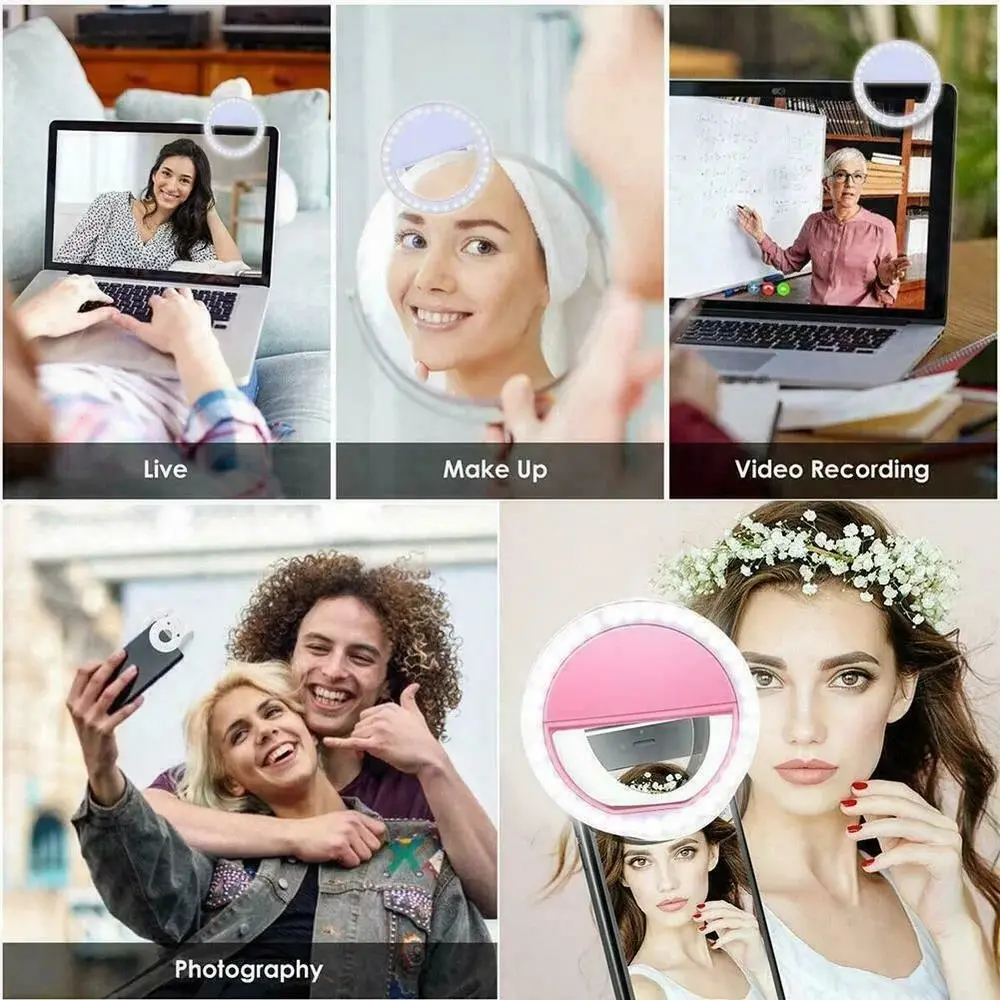 1pc USB Ladekabel LED Selfie Ring Licht Einstellbare – Bild 5