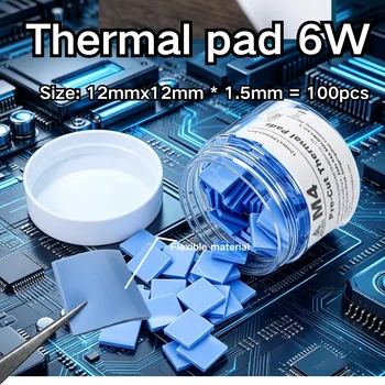 Wärmeleitpads 6W IC Kühlkörper Chip Hohe Wärmeleitfähigkeit Selbstklebend Handy Motherboard Reparatur Silikon