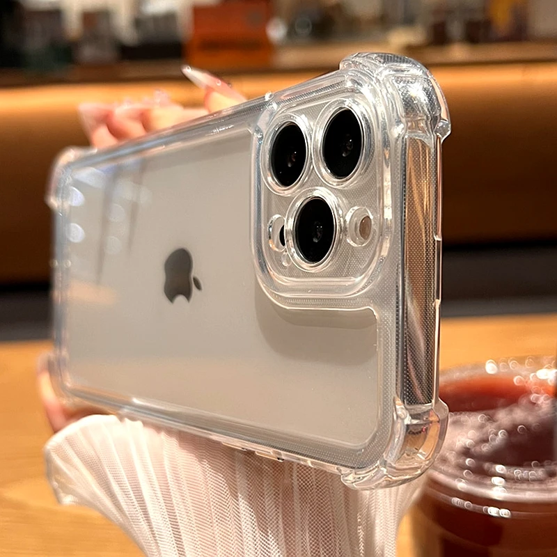 Luxuriöse, stoßfeste, transparente Hülle für iPhone 17, 16