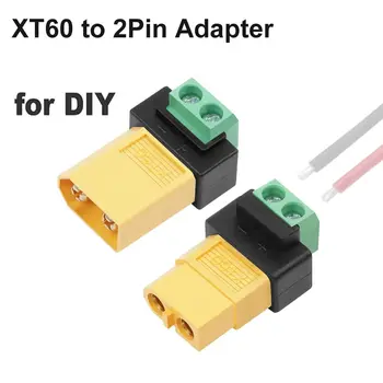 XT60-Anschlüsse, Klemmenadapter, XT60 auf 2-poliger lötfreier Klemmenadapter für Solarmodule, Drohne