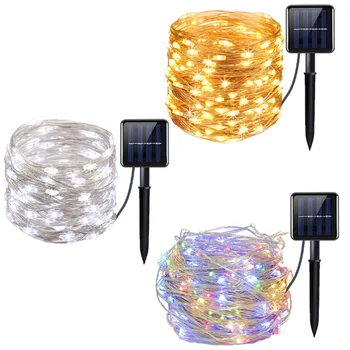 7M/12M/22M/32M LED Solar String Fairy Lichter Outdoor Pfad Girlanden Lampe Terrasse wasserdicht Weihnachten