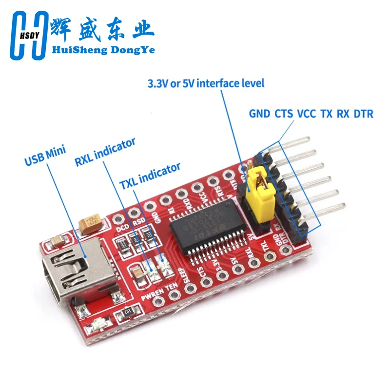 FT232RL FT232 FTDI USB 3,3 V 5,5 V zu TTL Seriell Adapter – Bild 4