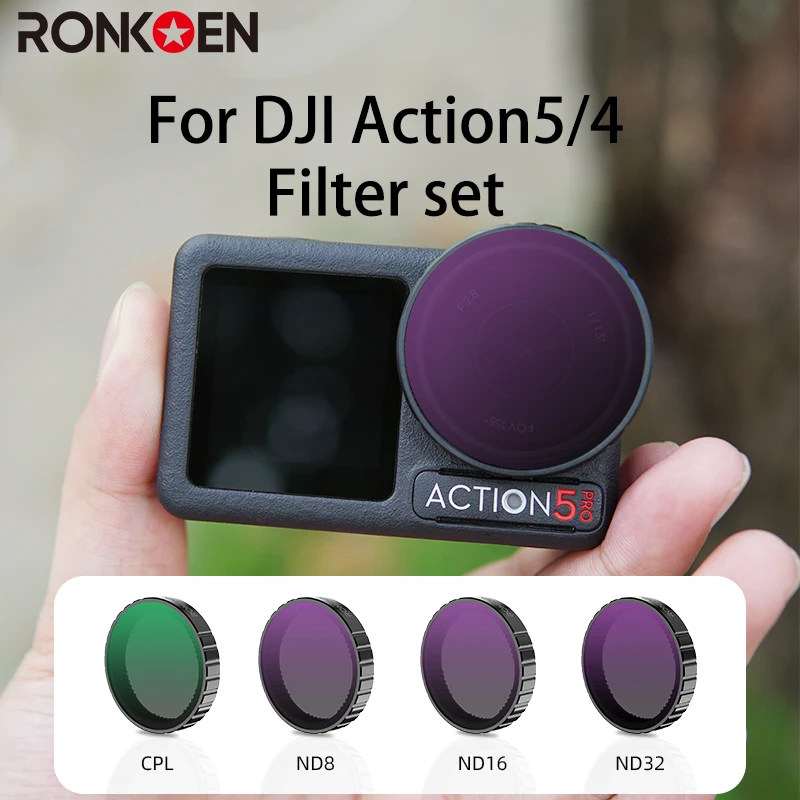 Ronkoen ND CPL Filter für DJI OSMO Action4/5Pro Action Kamera
