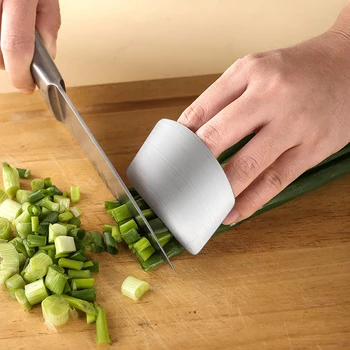 Edelstahl-Fingerschutz zum Schneiden von Fleisch und Gemüse, Fingersicherheitsgriffbrett, multifunktionales
