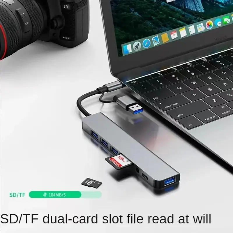 USB-C Hub 8-in-1 mit SD/TF Kartenleser und USB 3.0 – Bild 2