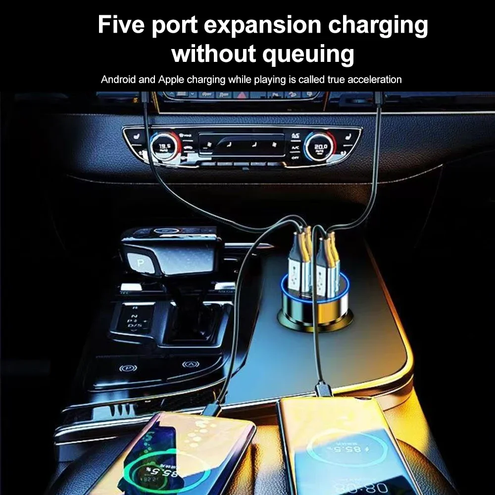 Auto-Ladegerät bis 250 W PD mit Digitalanzeige, QC 3.0 – Bild 2