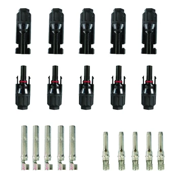 5 Paare/Los Solarstecker männlich und weiblich, Solarpanel-Stecker verwendet für Solarkabel 2,5 mm2 4 mm2 6