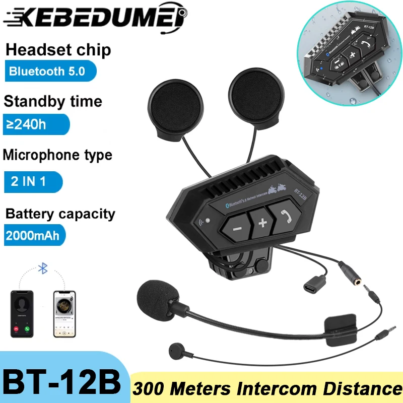 Motorrad Helm Headset Bluetooth Kopfhörer Drahtlose