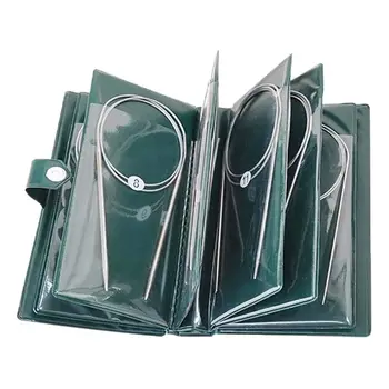 Edelstahl Rundstricknadeln Häkelnadel Set Garn Weben DIY Handwerk Werkzeuge Mit Tasche (11 Stück)