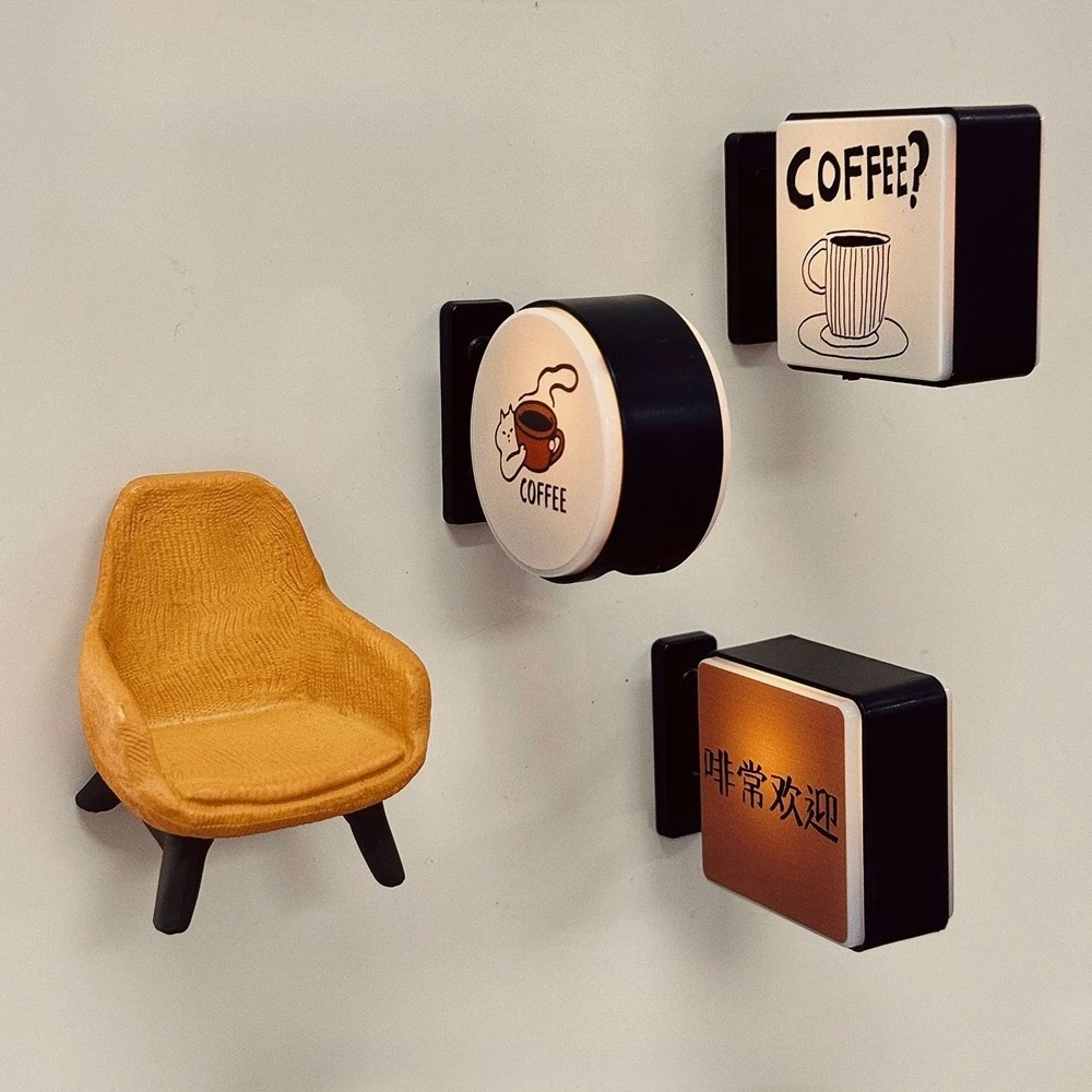 Retro Kaffee Ecke Kühlschrank Magnet Licht Kühlschrank – Bild 2