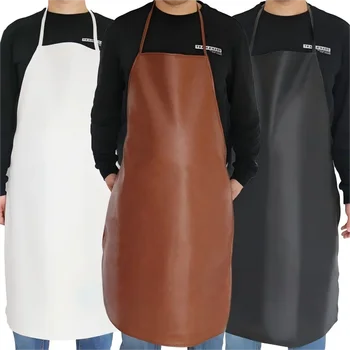 97×65CM Leder-Schweißschürze aus Polyurethan, Schutzkleidung für Schweißer, Wärmeisolierung