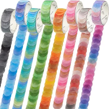 Washi Tape, 1/8 Rolle Bunte Punktaufkleber, Niedliche Bonbonfarben Dekoratives Klebeband für Tagebuch