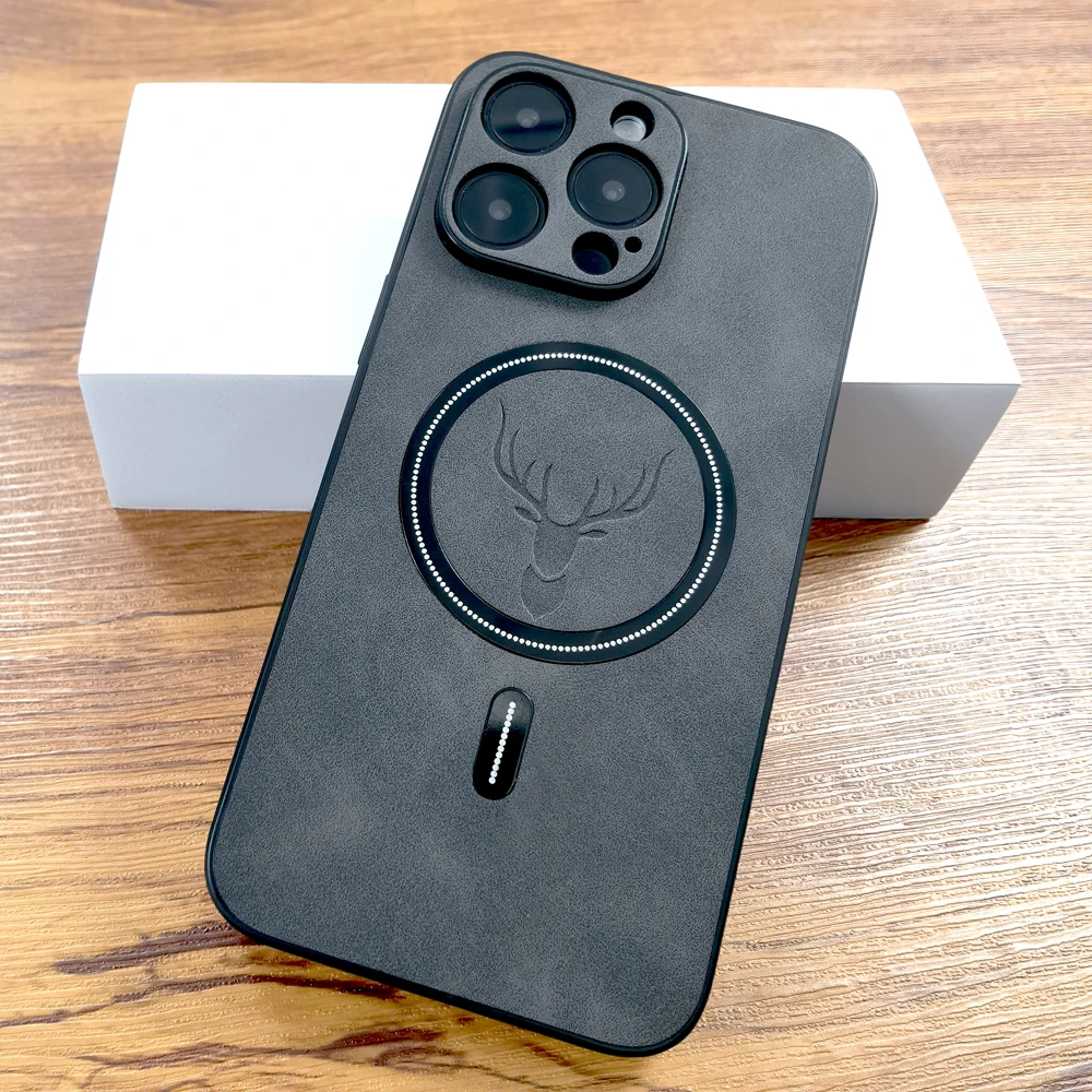 Luxuriöses PU-Leder Hirschleder-Etui für iPhone 17 Air 16 15 – Bild 3