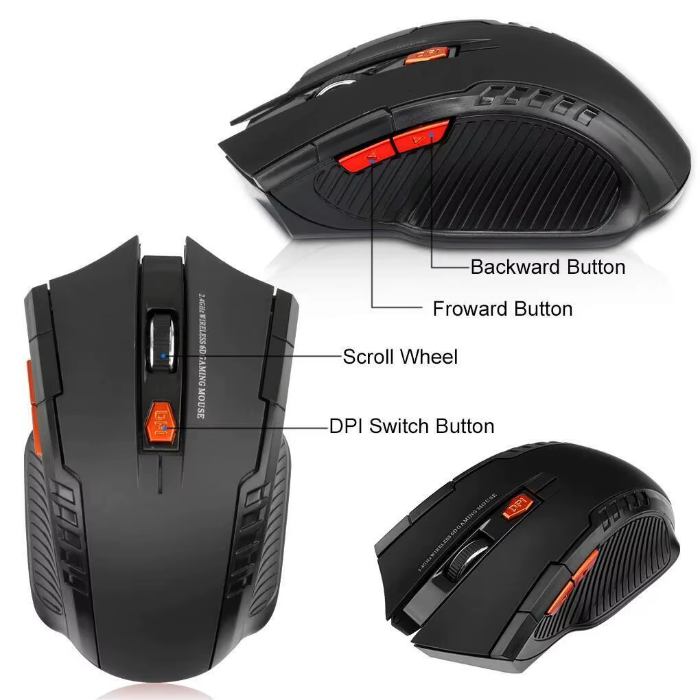 2,4g drahtlose Maus 1600dpi optischer Maus spieler für – Bild 4