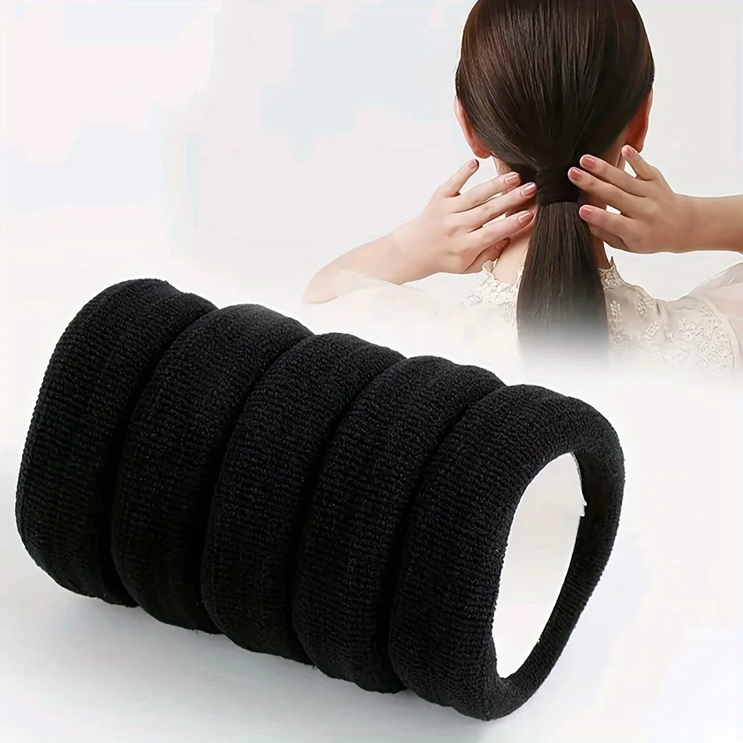 5 Stück verdickte Haarschlaufen, einfarbig, elastische – Bild 2