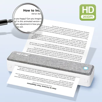 A4 Bluetooth Business Travel Print Anywhere Tintenloser 203DPI tragbarer wiederaufladbarer Thermodrucker