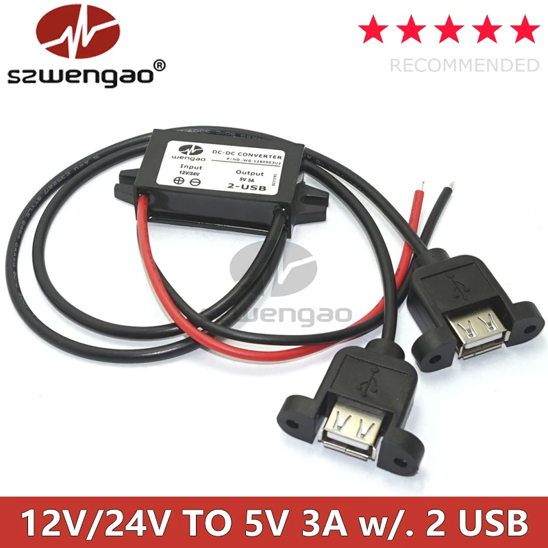 DC-DC 12V 24V auf 5V 3A 15W Auto-Stromrichter Typ-C USB Step – Bild 4