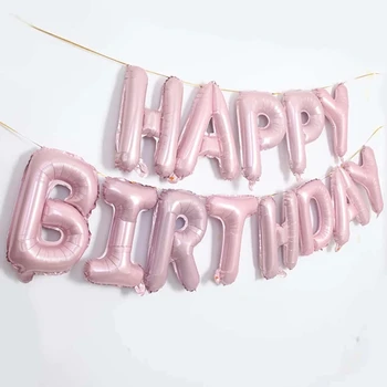 16-Zoll-Alles Gute zum Geburtstag-Luftballons, rosa, blau, Aluminiumfolienballon, Geburtstagsfeier