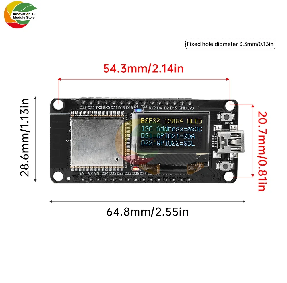 ESP32 ESP-32D WLAN-Entwicklungsboard-Modul ESP 32 CH340C – Bild 3