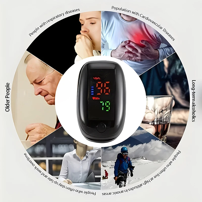 Finger Clip Pulsoximeter OLED Bildschirm Blut Sauerstoff – Bild 4