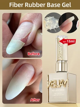 15ml Faser Gummi Basis Gel Nagellack Starter Reine Soak Off Kein Wischen Nagel Gel Polnisch Geeignet für Home