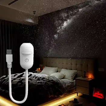 USB-Galaxie-Projektor Nachtlicht 2-in-1 Mini-Galaxie 360° ° Drehbare LED-Sternenhimmel-Ambientelampe