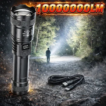 Ultrahelle P50 LED-Taschenlampe, taktische EDC-Zoombare Handtaschenlampe, Notfallscheinwerfer, 14500