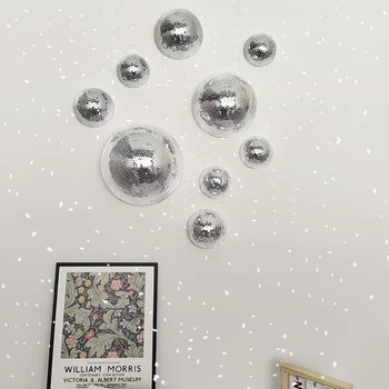 Wand-Disco-Kugel, verspiegelte Designs, metallische Heimdekoration, Spiegelkugel, Dekoration für Hochzeit