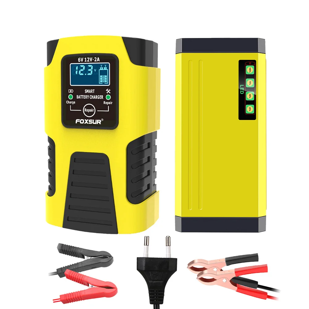 12V 2A Autobatterie-Ladegerät EU-Stecker Tester Automatisches