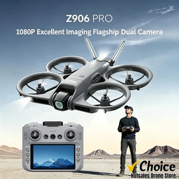 Z906 Mini FPV-Drohne mit Großbildschirm-Fernbedienung, Elektrisch Einstellbarer 4K-Kamera, 3-Seitiger