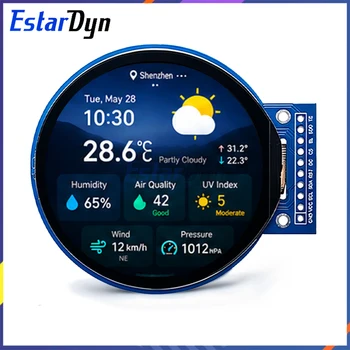 2,1-Zoll-TFT-LCD-Bildschirm GC9B72 Kleiner Bildschirm 360x360 Display LCD-Farbbildschirm SPI Runder Bildschirm