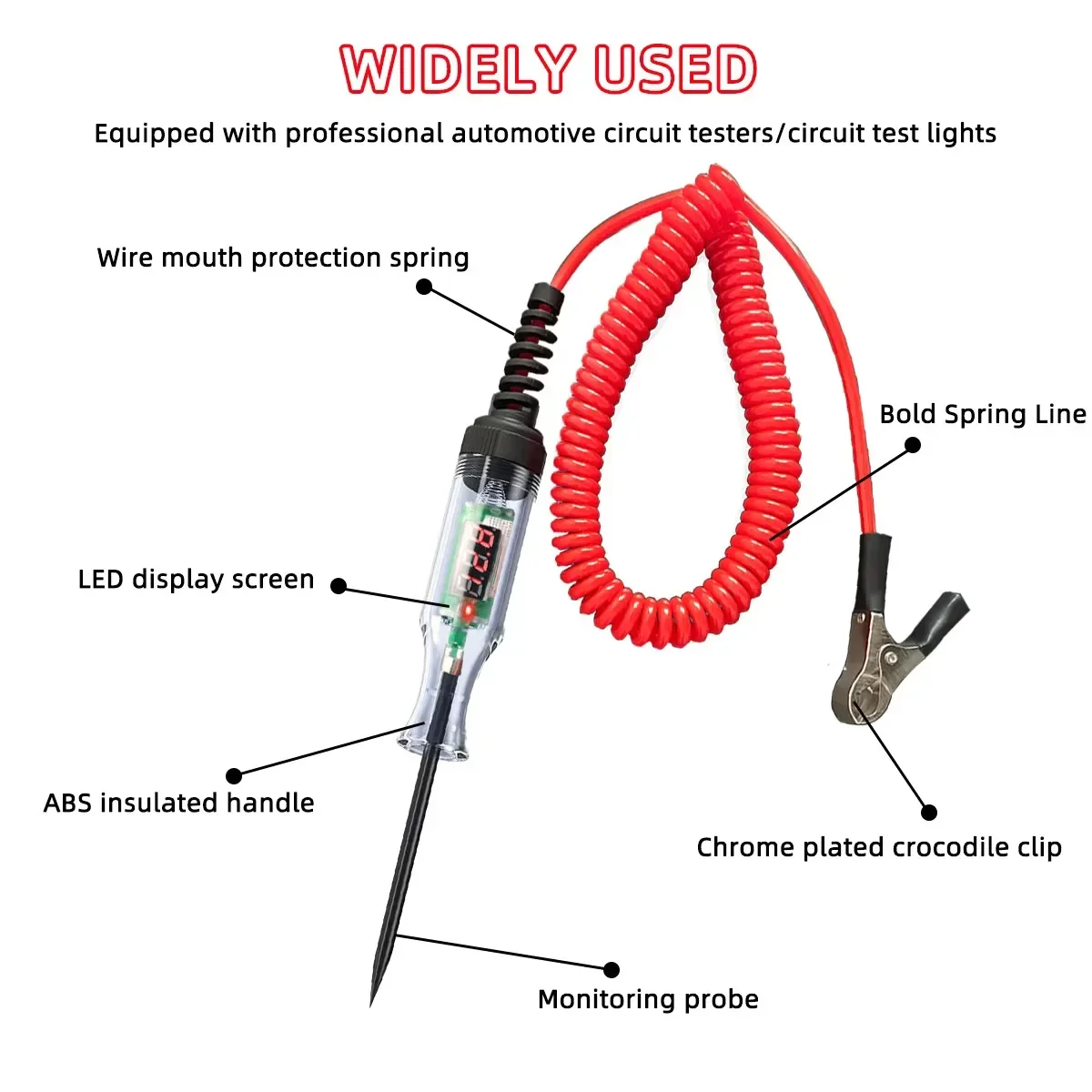 6V 12V 24V Auto-LKW-Spannungsprüfstift, 5V-90V Digitaler – Bild 6